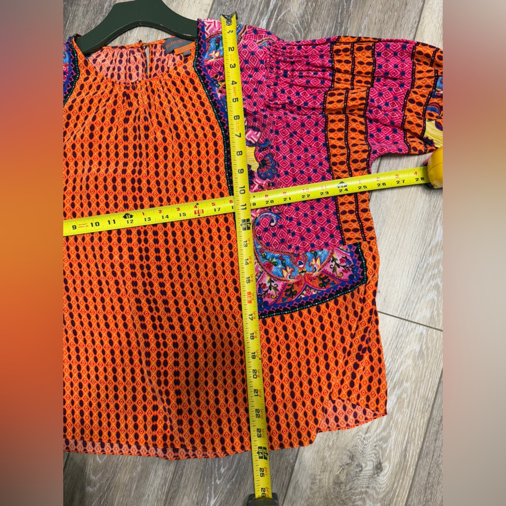 Banana By Jyoti  Viscose Emilia Peasant Vibrant Multicolor Oversize With Beads L - Picture 7 of 9